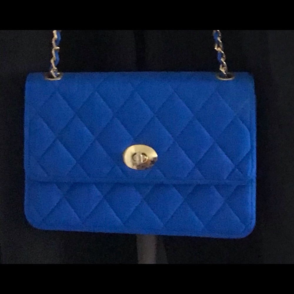 New Khanitha Blue Quilted Thai Silk Pocketbook Purse made in Thailand - Picture 2 of 16